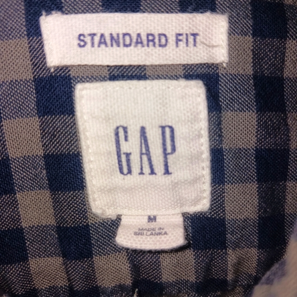 Gap Medium Blue Button Down Long Sleeve Collared … - image 3